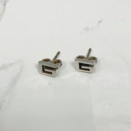 18ct Gucci White Gold Earrings