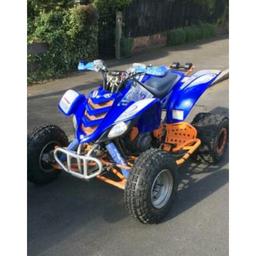 This 660 raptor is not for the faint hearted is very quick all road legal with bout 11 months mot it on a Q but all in my name 04 on logbook tax is free on this quad which I think is brilliant and my insurance is £200 for year so basically £200 and on road legal with insurance  all 4 tyres have good tread also has wheelie bar pulls like a train in gears feul tank takes £12/£13 pound and will last all day .3 minor points what need sorting Speedo need a new 1 and reverse ain’t wired up with key bu