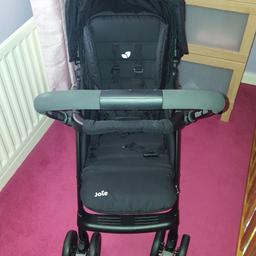 Joie pram black bought for holiday but not taking it now never been used quick sale 40 ono