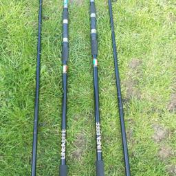 Two of the same rods that are fairly large and are in good condition. Also there is one 3 piece rod. 
