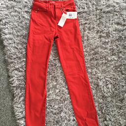 Brand new guess jeans (red) never worn as too big 
Size 8 
Paid £45 for them 
Must go