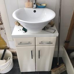 Toilet, sink and shower cubicle. Message for more details. Being taken out this week so available at end of week. Collection only.