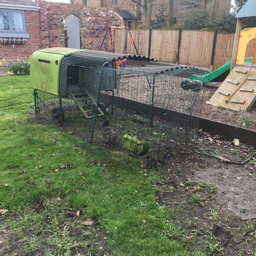 Omlet Eglu Cube 3 metre run chicken coop. in West Lancashire for £425.
