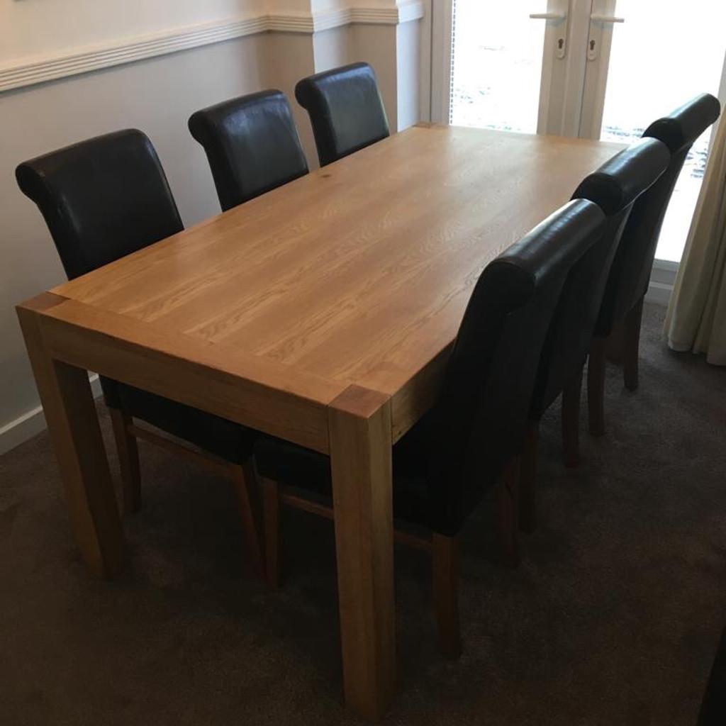Solid oak table and 6 chairs in M28 Salford für 90,00 £ zum Verkauf