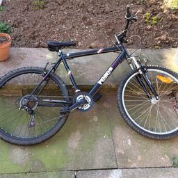 26” men’s mountain bike
Very little issues 
Brand new back wheel cost £25
Bike was £180
Rsm reflex from Halfords
7 speed