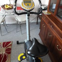 This exercise bike monitors heart rate, calories used etc. and is in perfect working condition. Buyer to collect .