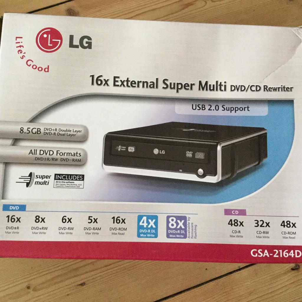 LG 16X EXTERNAL SUPER MULTI DVD/CD REWRITER in SK3 Stockport for £25.00