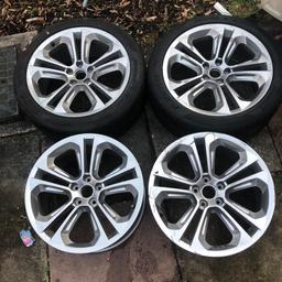 £150 each
Offers for full set 
Genuine Audi 19 inch alloy wheels with 2 good Pirelli p zero tyres
2 wheels in good condition, 1 ok condition, 1 could do with a spruce up