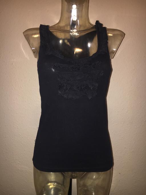 Buy & Sell Merseyside Sefton - Photos for Ladies black Ruffle Vest Top size 12