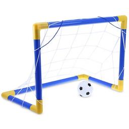 Mini Football Soccer Goal Post Net Set with Pump Indoor Outdoor Kids Sport Toy

Main Features:
- Easy to install, promotes your kids manipulative ability
- Lightweight and portable, you can use it indoors or outdoors
- Durable material and bright color, make it attractive in price and quality
Age Range: > 3 years old 
Features: Inflatable 
Material: Plastic 
Type: Softball
Package weight: 0.244 kg 
Package Size(L x W x H): 56.00 x 15.00 x 2.50 cm / 22.05 x 5.91 x 0.98 inches
Package Contents: 1