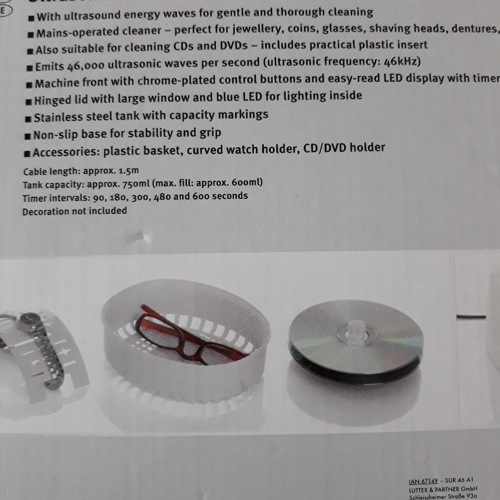 Ultrasonic Cleaner in B24 Birmingham für 15,00 £ zum Verkauf Shpock DE