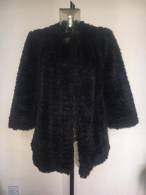 Buy & Sell Merseyside Sefton - Photos for Ladies 10 Faux Fur Black Coat River Island