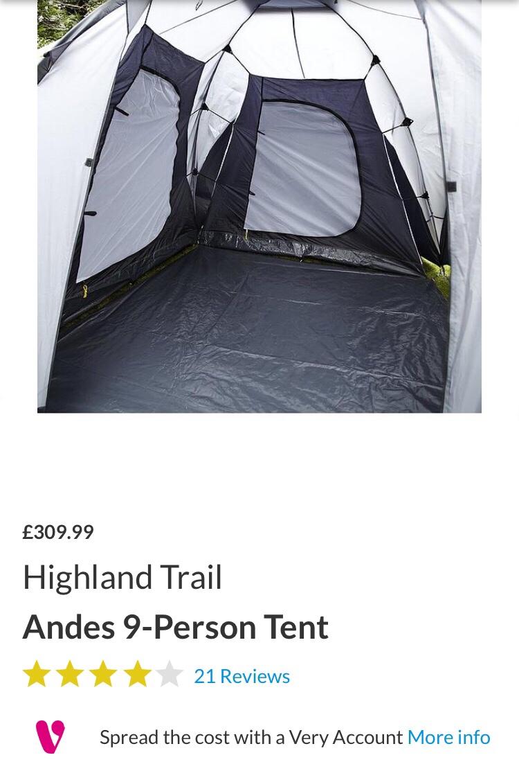Highland Trail Andes 9 Person Tent in South Staffordshire for
