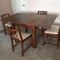 Needs a little tlc. Good functional practical table and chairs. Collection Crofton, Wakefield WF4