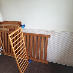 cot bed complete with all parts and fixings including a sprung mattress if wanted. also a bed guard. can deliver or collection from ws15.