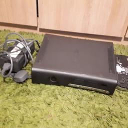 My old xbox 360 with a 120 gb hard drive, power cable, 3 rechargeable battery packs, 2 mics and an Xbox remote all official. works perfectly well, will plug in on collection.