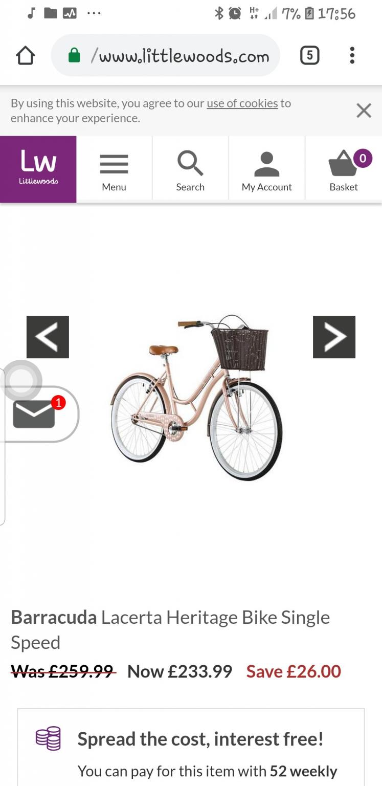 barracuda lacerta ladies bike rose gold