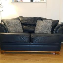 Navy Blue Leather 2 & 3 Seater Sofas In Good But Used Condition.
*Silver Tassled Pillows Not Included*

Not Free But Sdking For A Sensible Offer For Them, Need Them Gone ASAP So Happy To Negotiate