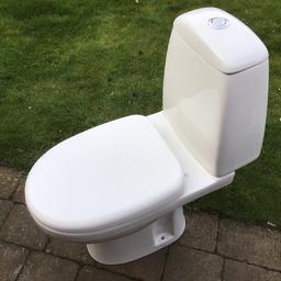 Offered for sale is this complete Close Coupled Toilet. This is as new condition having only been fitted for three weeks.
It has a soft close seat and has the complete plumbing inside.