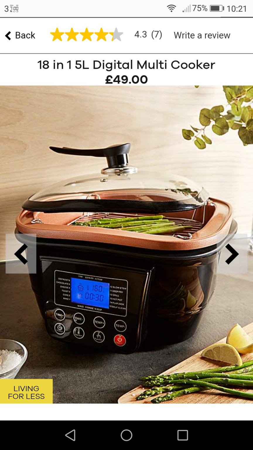 JDW 18 IN 1 MULTI COOKER in Bletchley for £29.00 for sale Shpock