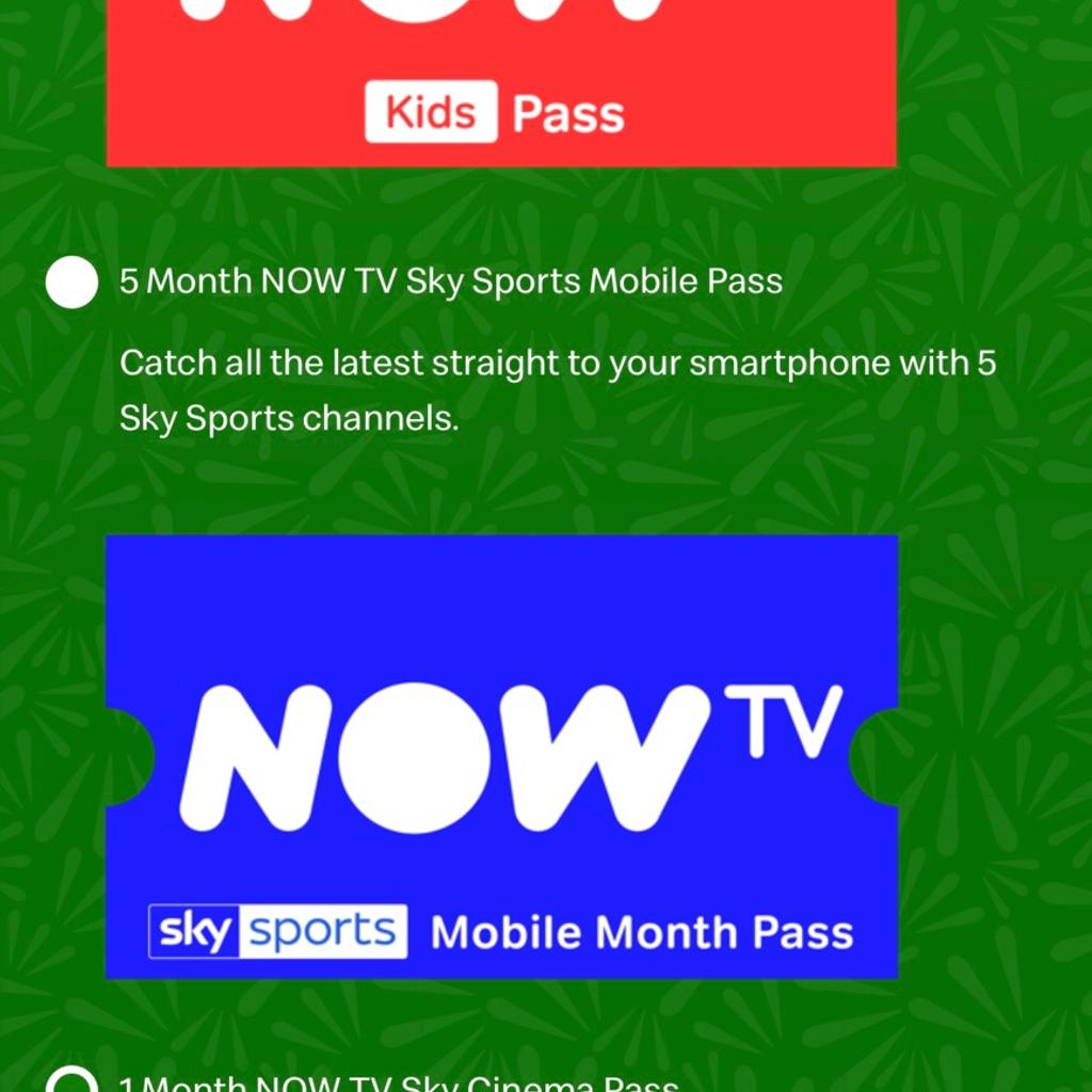 Now tv 6 discount month sports pass