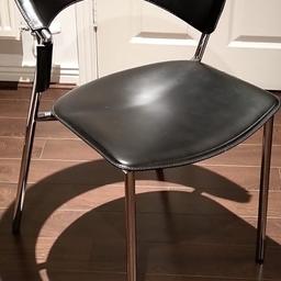 Stackable leather dining chairs with back rest and very comfortable with good condition, wear and tyre marks not obvious and really nice for a contemporary kitchen setting ... need space at home hence selling it.
Bought it from ILVA and RRP is £100+ each and now selling £30/ea. Neg.
