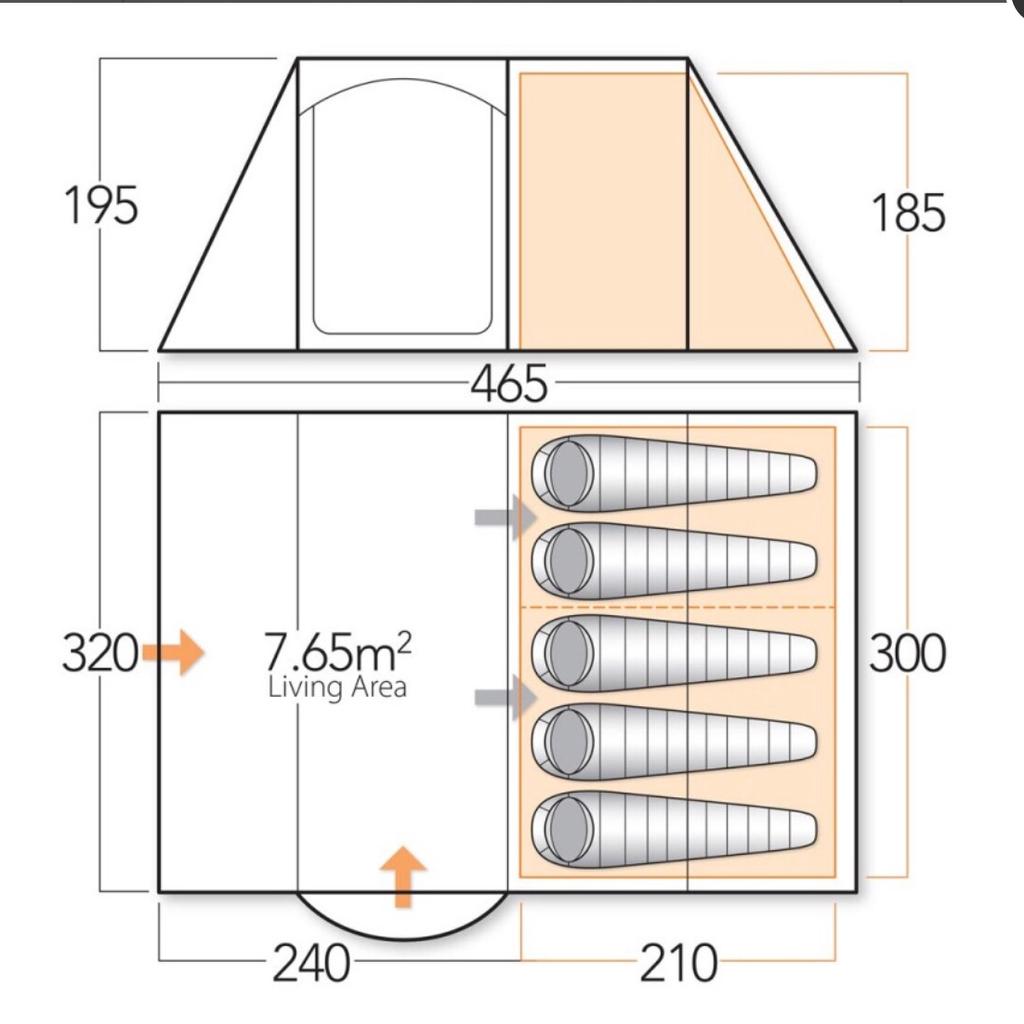 Vango da Vinci 500 6 man tent in WS5 Walsall for 100.00 for sale