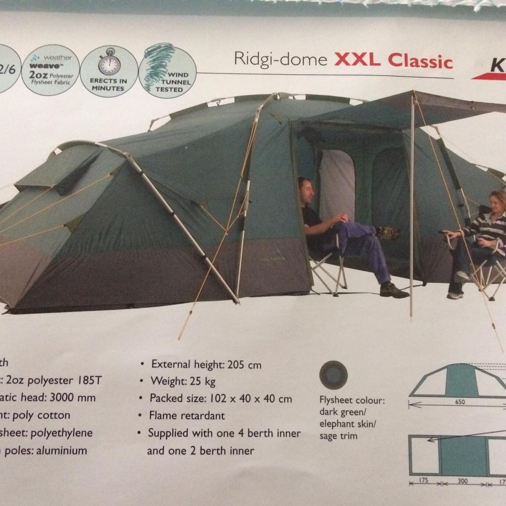 Khyam RidgiDome XXL Classic Tent in ST5Lyme for £150.00 for sale Shpock