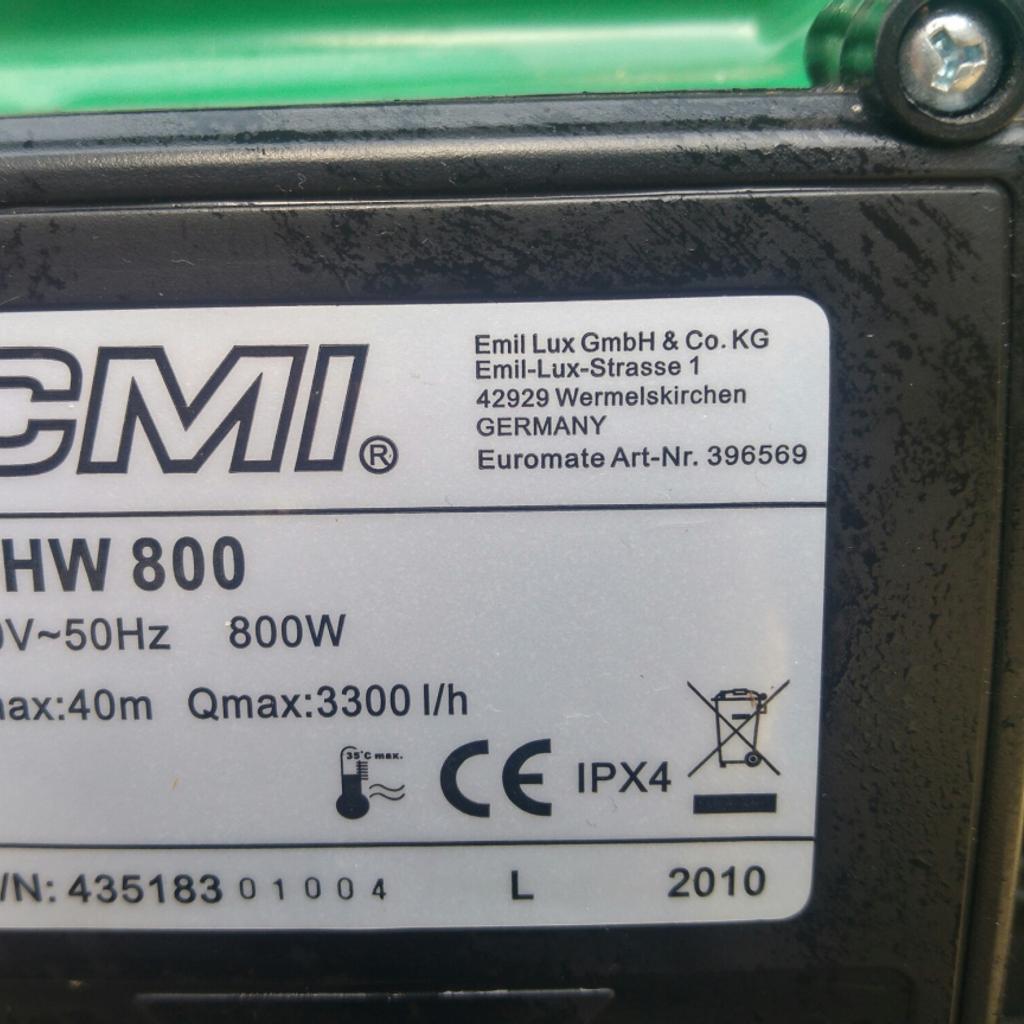 CMI Hauswasserwerk C-HW 800 mit Mängel in 74360 Schozach for €10.00 for ...