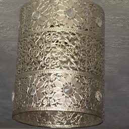 Four matching silver metal light shades
Very good condition £22.00 for all four .