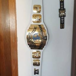 This Replica Championship Title Belt is the closest we offer to the real thing! 

holding this Title will make you feel like a true WWE Champion.  

It is crafted from brass and is carefully constructed in stunning detail.

Straps are made from Original leather not (synthetic leather )   

Front & side metal plates made of zinc alloy(BRASS)

Fits up to a 46 inch waist
Originalpreis 275 US Dollar