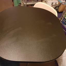 table with chairs that go under on corners. few little bits of damage can be seen on photo. message for more detail.  need gone asap as picking new 1 up tmrw 8/4/19