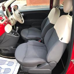 Red Automatic Fiat 500 Pop 2010 3dr, 1242cc petrol, 40501 miles.
Brand new mot & service expires April 2020. Brand new brake pads all round. Includes full service history.
2 female owners from new. Electric windows, Cream & Red interior - Clean Condition, Air Conditioning, Remote control key + spare key. MP3 Player Radio/CD Player. Seat Height Adjustment. Drives faultless. Power Steering abs. Factory alarm/Immobiliser.
£30 tax p.a, cheap insurance and to run. £4100 ovno. SENSIBLE OFFERS WELCOME!