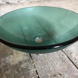 Preowned glass basin sink