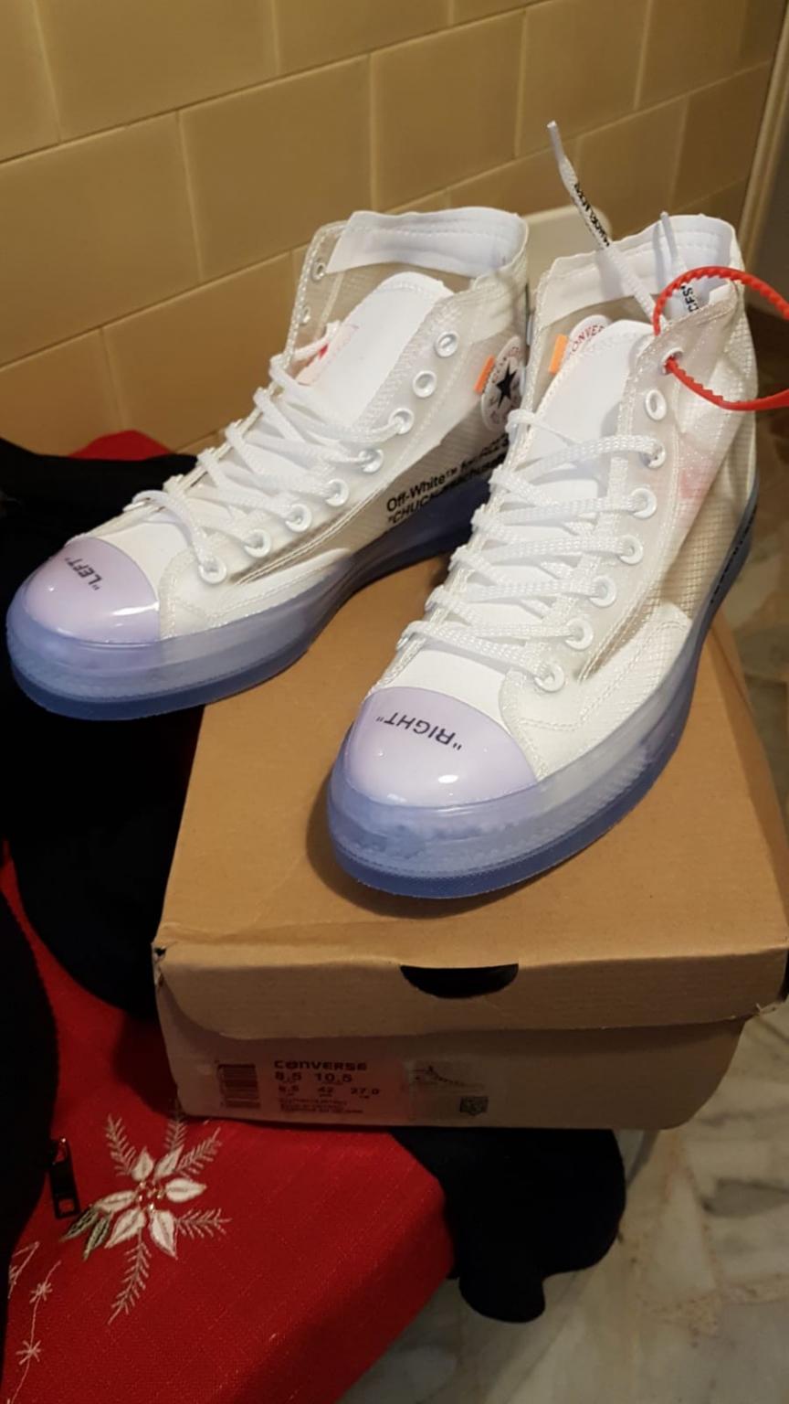 Converse trasparenti off white on sale prezzo