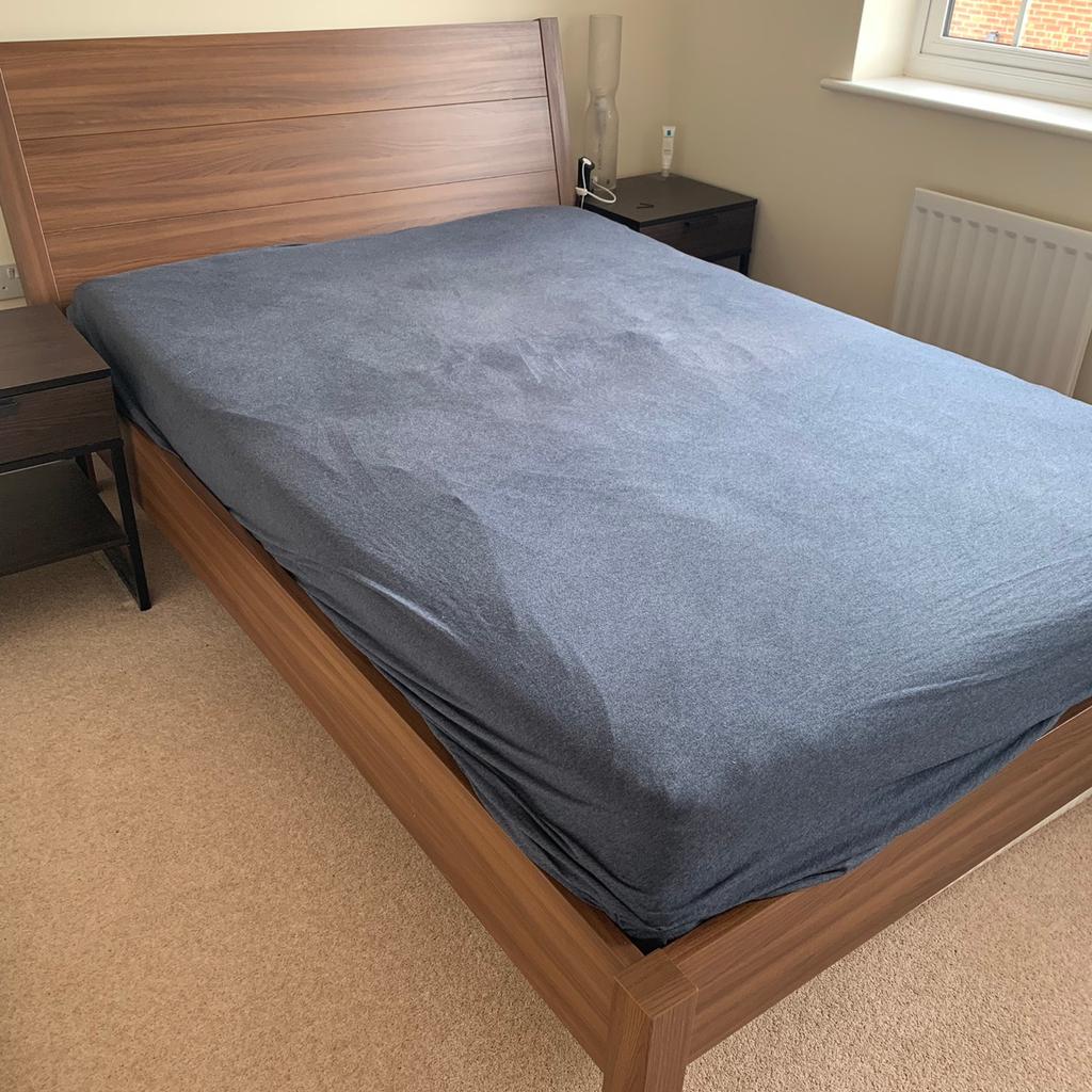 ikea nyvoll bed frame brown/eu size double in b75 birmingham für
