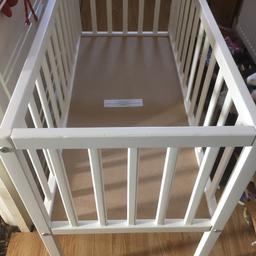 White bedside crib from a smoke free home collection only will need a new mattress