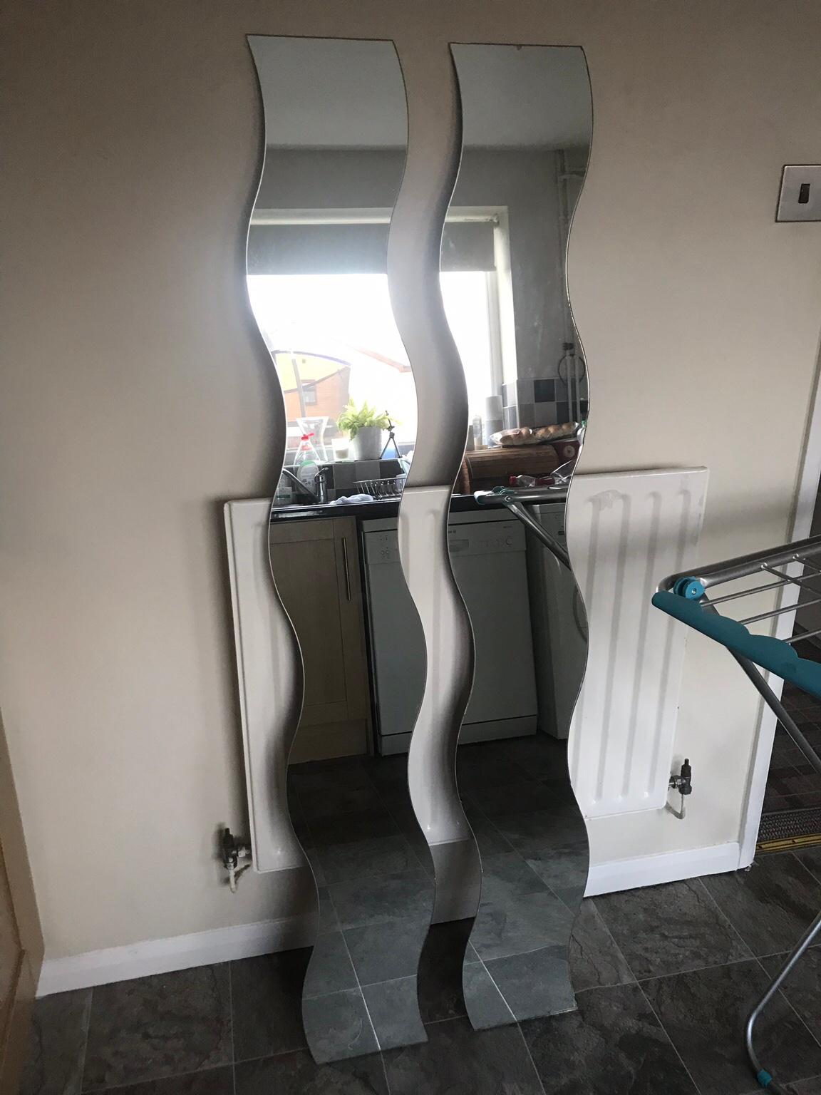 Ikea krabb long wavy mirror pair in LE67 Leicestershire for £8.00 for