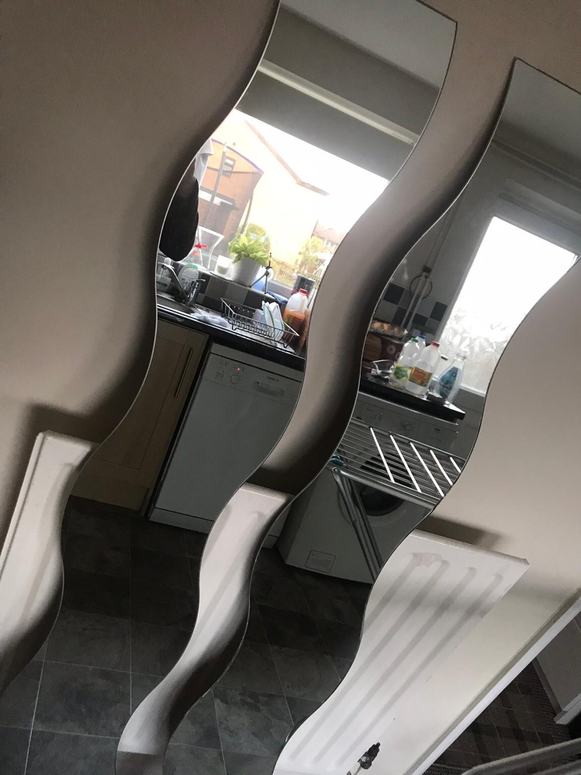 Ikea krabb long wavy mirror pair in LE67 Leicestershire for £8.00 for