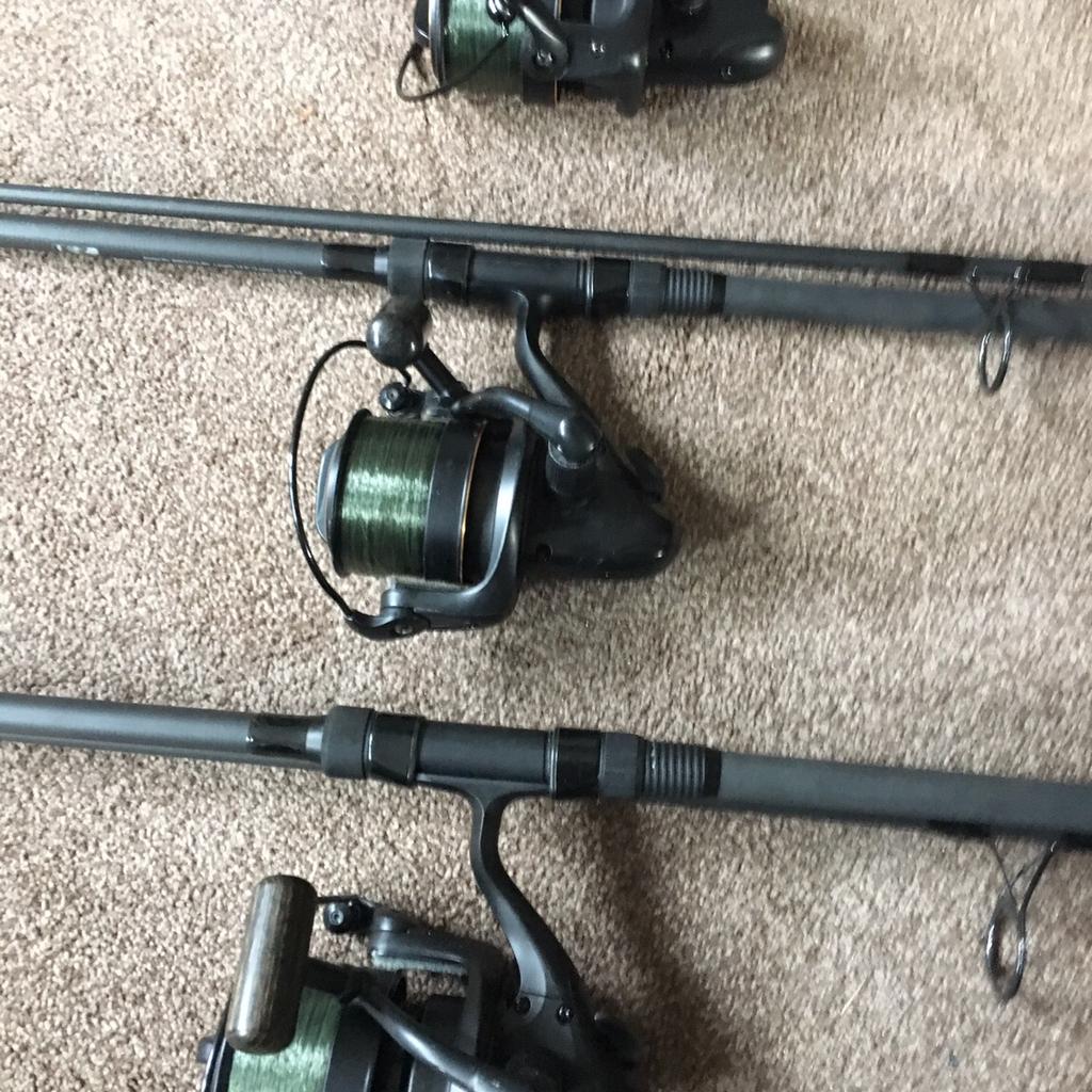 3 x daiwa black widow carp rods and reels in WV4 Wolverhampton for £150.00  for sale
