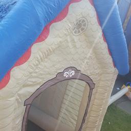 Huge kids inflatable play house which comes with an air blower..very good condition..