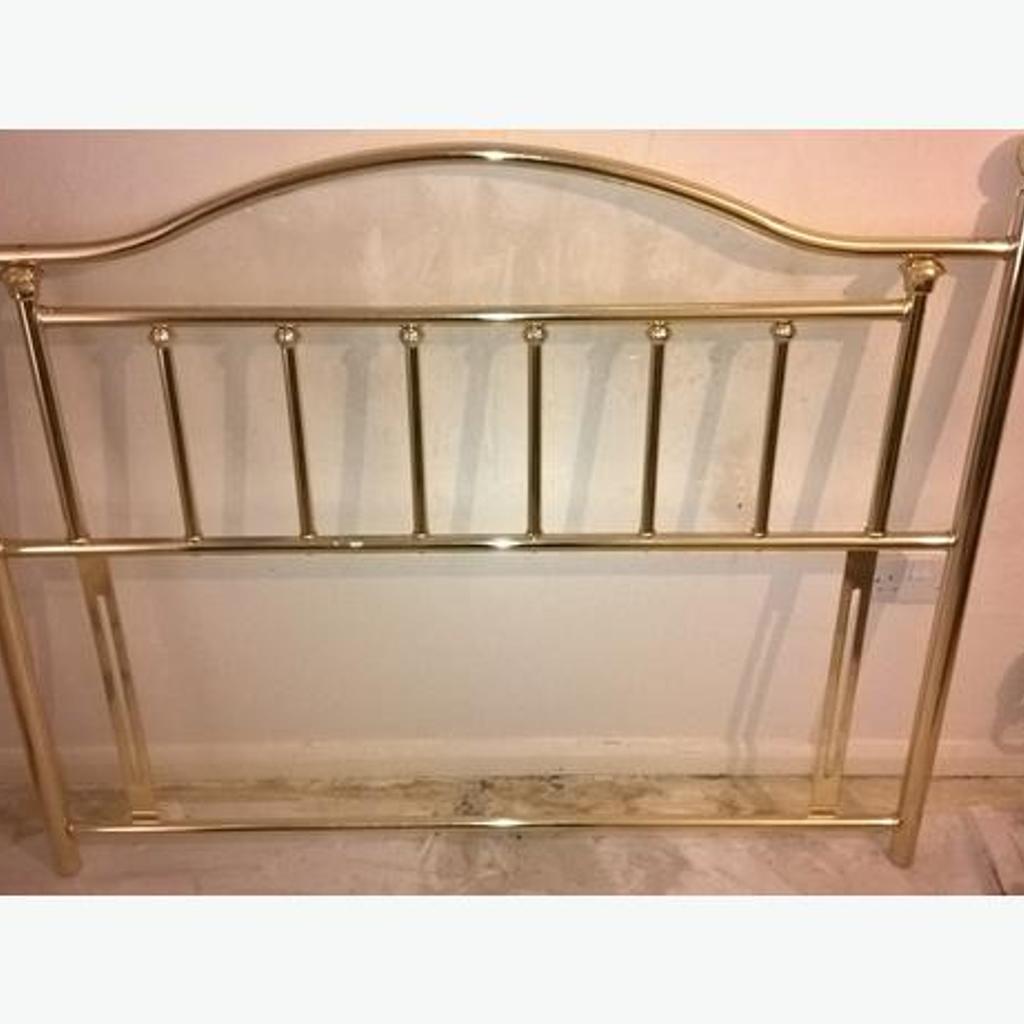 Gold Metal Double Headboard USED in DY5 Dudley for £4.00 for sale Shpock