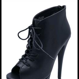 new high heel with platform sole open toe boot