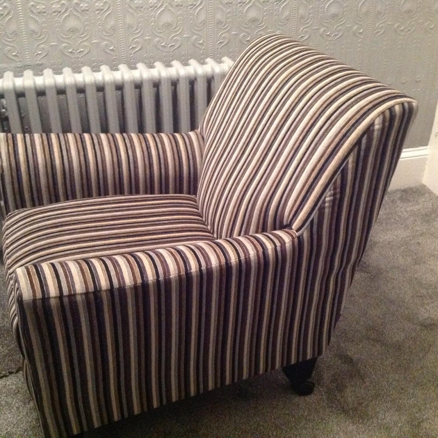 Striped discount armchair next