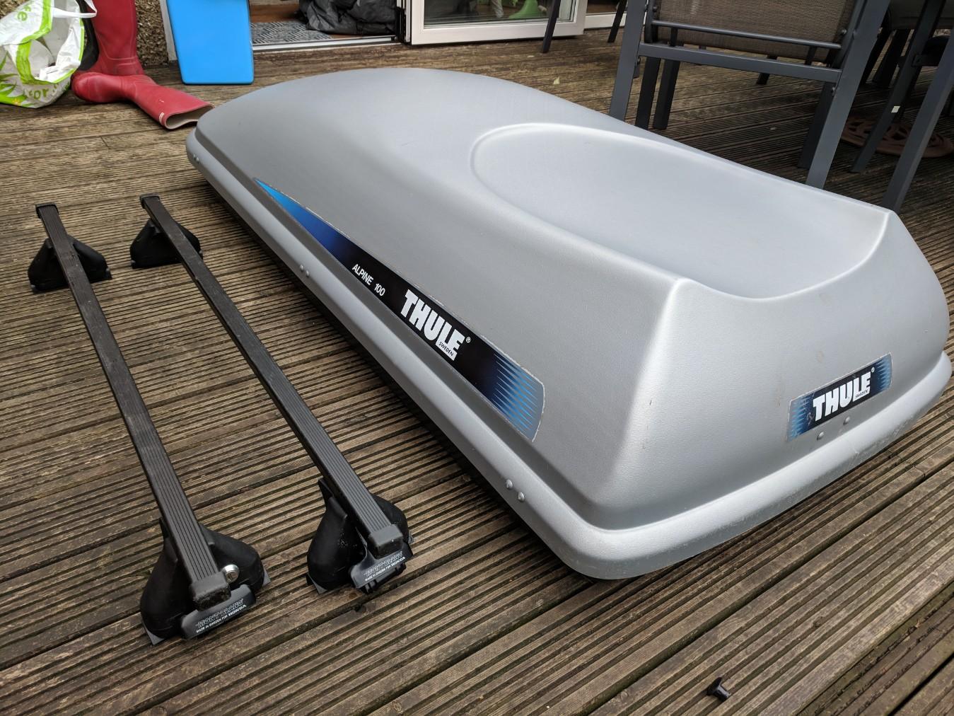 Thule alpine 100 roof box mont blanc bars in kt6 thames f r 120 00
