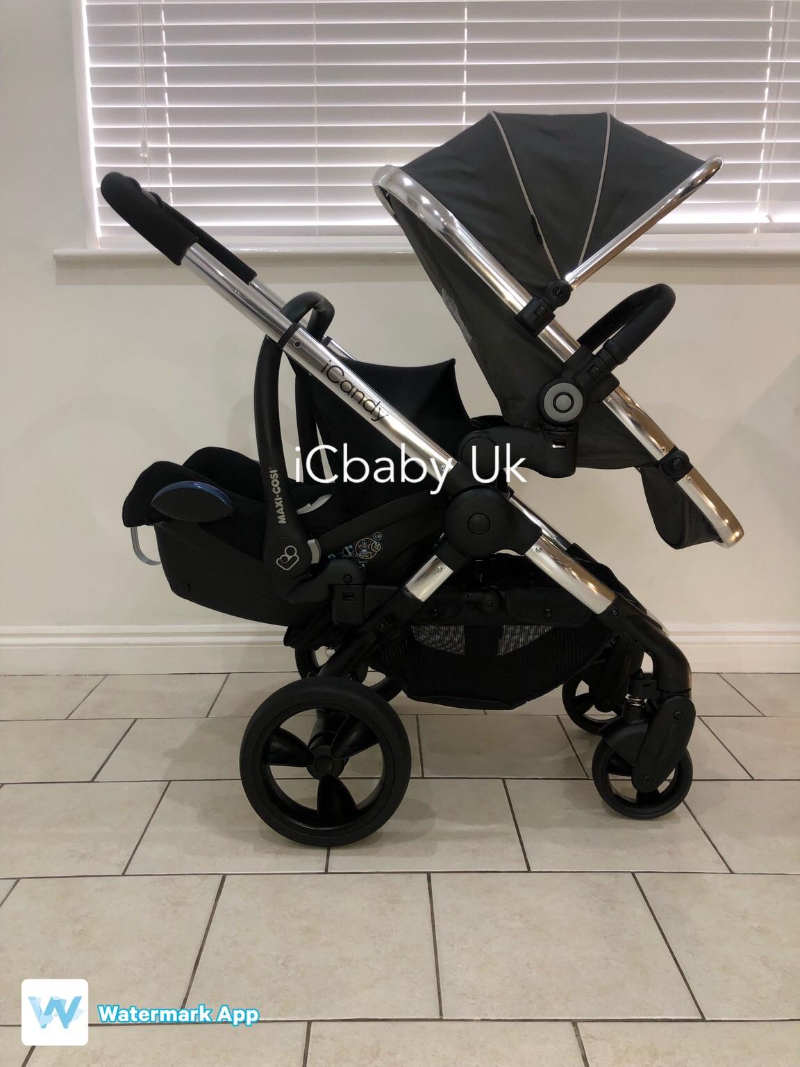 Icandy peach double with car seat best sale