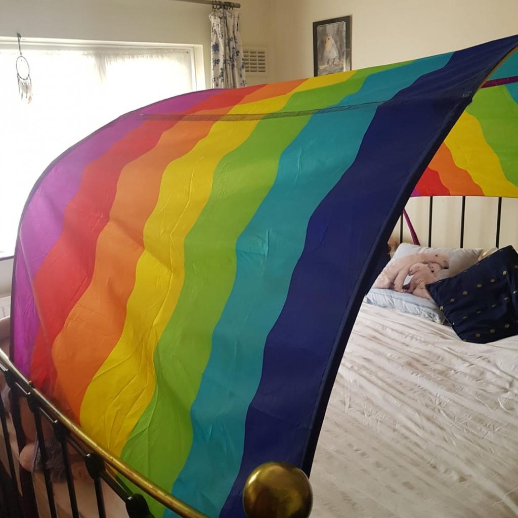 Ikea rainbow deals bed canopy