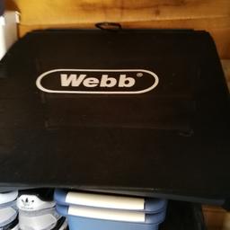 Webb push along lawn mower with grass box. Excellent condition.