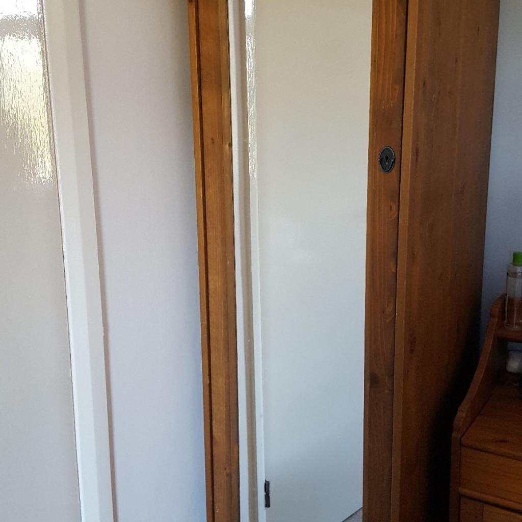 IKEA single wooden wardrobe with mirror in SE19 Bromley for £30.00 for