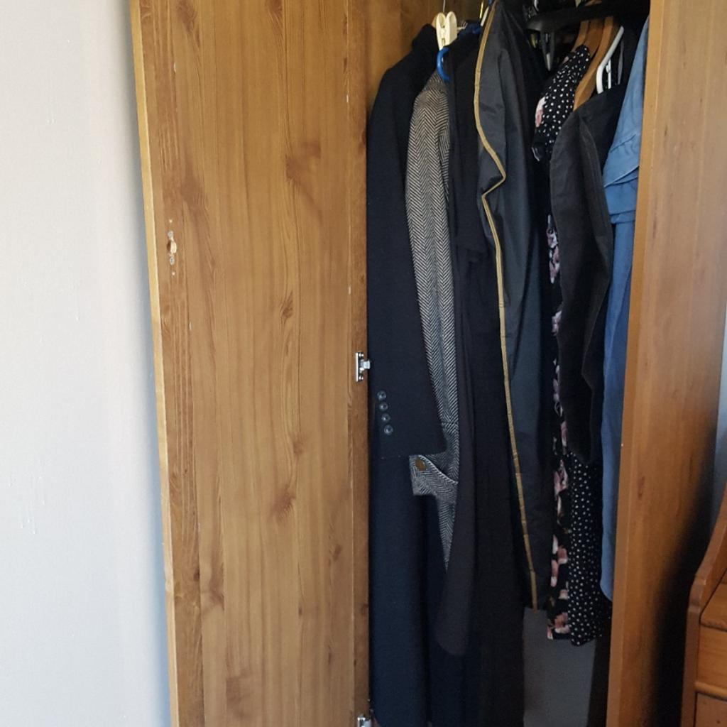 IKEA single wooden wardrobe with mirror in SE19 Bromley for £30.00 for